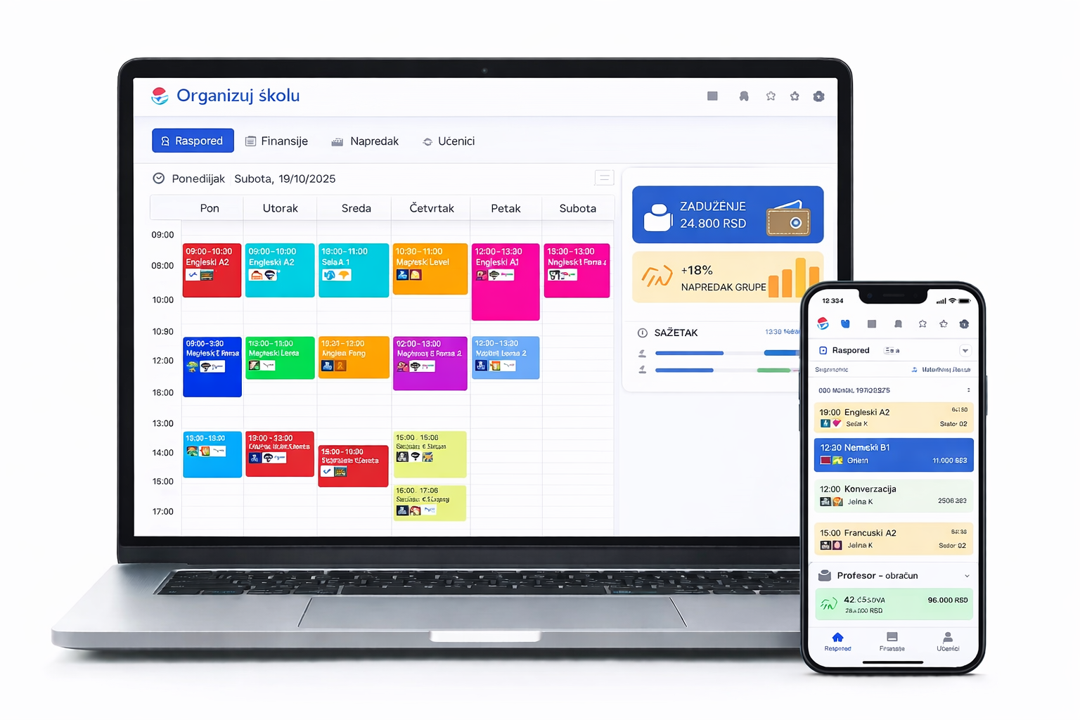 Kompletan sistem za organizaciju škole jezika